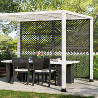 Garvee Pantalla de Privacidad Metálica para Exterior 180x90 cm Panel Separador de Ambientes Antióxido Jardín y Balcón Negro