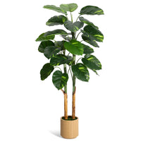 Garvee Árbol Artificial de 152 cm Planta Falsa de Interior con Maceta Decorativa Ramas Ajustables y Hojas Realistas para Decoración de Hogar y Oficina