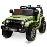 Garvee Electroauto 12V 4.5AH, 3 Marchas, Control Remoto 2.4G, LED, Música, Suspensión y Ruedas Amortiguadoras, 3-6 años, Interior y Exterior, Verde - Verde
