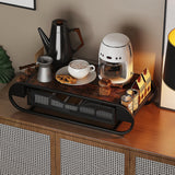 Garvee organizador de Cápsulas de Café con Cajón Deslizante, Capacidad 90 Pods, Madera y Metal, Multiusos para Hogar y Oficina, Marrón Rústico, 56×29×13 cm