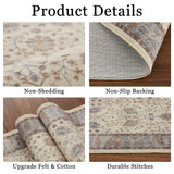 Garvee Alfombra De Área Marroquí 160x230cm Algodón Y Fieltro Lavable A Máquina Antideslizante Boho Para Sala Y Cocina - Beige