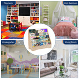 Garvee Estante de Libros de Madera para Niños 5 Niveles, Organizador de Libros y Juguetes 79x32x70cm, Seguro y Fácil de Limpiar
