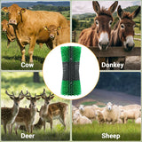 Garvee Cepillo Rascador Para Ganado 4Pcs Nylon, Masaje Antipicazón, Duradero, Fácil Instalación, Para Caballos Y Vacas, 19x22cm, Negro - Amarillo