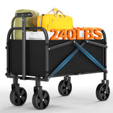 Garvee Carro Plegable Resistente con Ruedas 113 kg Capacidad Tela Oxford 600D Resistente al Agua y Desgarros para Exteriores