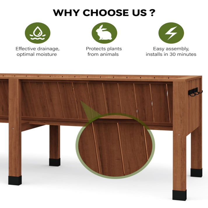 Jardinera fácil de montar