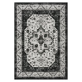 Garvee Alfombra Vintage Boho 80x150cm antideslizante lavable suave piel corto salon dormitorio - Negro
