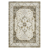 Garvee Alfombra Vintage Boho 80x150cm antideslizante lavable suave pelo corto faux cachemira salon oficina - Gris