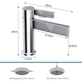 Garvee Grifo De Lavabo Cromado Con Caño Cascada Silencioso Para Baño, Altura 10.8 Cm, Sin Plomo