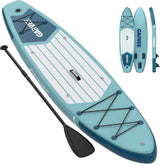 Garvee Tabla de Paddle Inflable para Adultos 320 cm / 335 cm Ultraligera Antideslizante EVA Doble Capa PVC Yoga Pesca - Azul Pavo Real