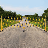 Garvee Cerca de seguridad angular 2.75m con 6 Ruedas Plegable para Protección de Esquinas y Jardines Amarillo y Negro - Amarillo & Negro