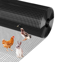 Garvee Malla De Hardware Recubierta De Vinilo Negro 0.9 x 30 m 19 Calibre Para Gallineros Y Jardines