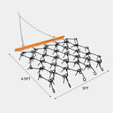 Garvee Rastra de Arrastre de Cadena Pesada 152 × 137 cm, 1 cm Tines, Acero 60Mn2Si, Versátil, Resistente para ATV, UTV, Tractor - Naranja
