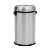 Garvee Bote De Basura De Acero Inoxidable 17 Galones Con Tapa Basculante Antihuellas Para Cocina Y Oficina, Resistente, Plata