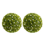 Garvee Bolas Artificiales de Topiario 52 cm Set 2, PE Duraderas y Realistas con Cadenas, para Jardín y Decoración Interior, Color Verde