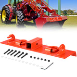 Garvee Ganchos de Agarre para Tractor Compacto, Acero con Recubrimiento en Polvo, Uso en Agricultura y Carga Pesada, Compatible con Receptores de 5 cm, Resistente, Montaje con Pernos, Naranja - Naranja