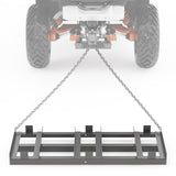 Garvee Rastrillo de Arrastre 183cm para ATV, Tractor y UTV - Cadena Ajustable, Acero Resistente, Nivelador Multi-Superficie, Fácil Montaje - Gris