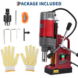 Garvee Taladro Magnético 1.57-2 in con Motor 1550W, Base Electromagnética 13000N, para Acero y Metal, Velocidad Variable 820 RPM, Guía Doble Dovetail - Prensa Taladro Magnético
