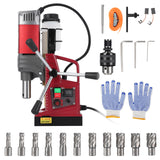 Garvee Taladro Magnético Industrial 1550W Motor Potente 13000N Sujeción Acero Resistente Construcción Taller