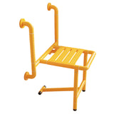 Garvee Asiento de Ducha Plegable Acero Inoxidable 304 Antideslizante para Personas Mayores y Niños Baño Hospital 57x44.5x76cm Amarillo