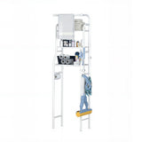Garvee Estantería de Almacenaje para Inodoro y Baño, Ahorro de Espacio con 3 Niveles, Estructura de Acero al Carbono Resistente y Estable, 46 x 25 x 157 cm, Blanco - Blanco