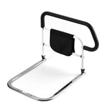 Garvee Barandilla de Cama de Seguridad de Acero al Carbono de 56,5x56x46,5 cm, Asidero Auxiliar con Doble Agarre para Adultos Mayores, Negro