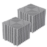Garvee 50 Pack Baldosas de Piso Interconectables 30×30 cm PVC Suave Antideslizante con Drenaje para Cocina y Patio,Gris - Gris
