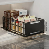 Garvee Organizador De Cajones Extensible Y Plegable Acero Carbono Sin Perforación Para Cocina Y Baño 43x30x18cm - Negro