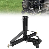 Garvee Receptor de Enganche de 3 Puntos para Tractor Categoría 1, Acero Resistente, Alta Capacidad, Fácil Instalación, 5 cm Receptor, 3 Bolas y Gancho - Negro