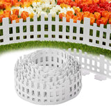 Garvee Bordura para césped de 1000cm con 30 estacas, flexible y duradera, plástico resistente, 13cm de alto, color blanco, para jardines y caminos