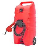 Garvee Gas Caddy 53L con Bomba de Transferencia y Manguera de 10 Pies Polietileno Resistente Uv para Jardín Granja y Marina - Rojo