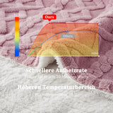 Garvee Heizdecke Rosa 200x180cm Con Abschaltautomatik, Suave Material, Calefacción Segura Para Hogar Y Oficina - Rosa