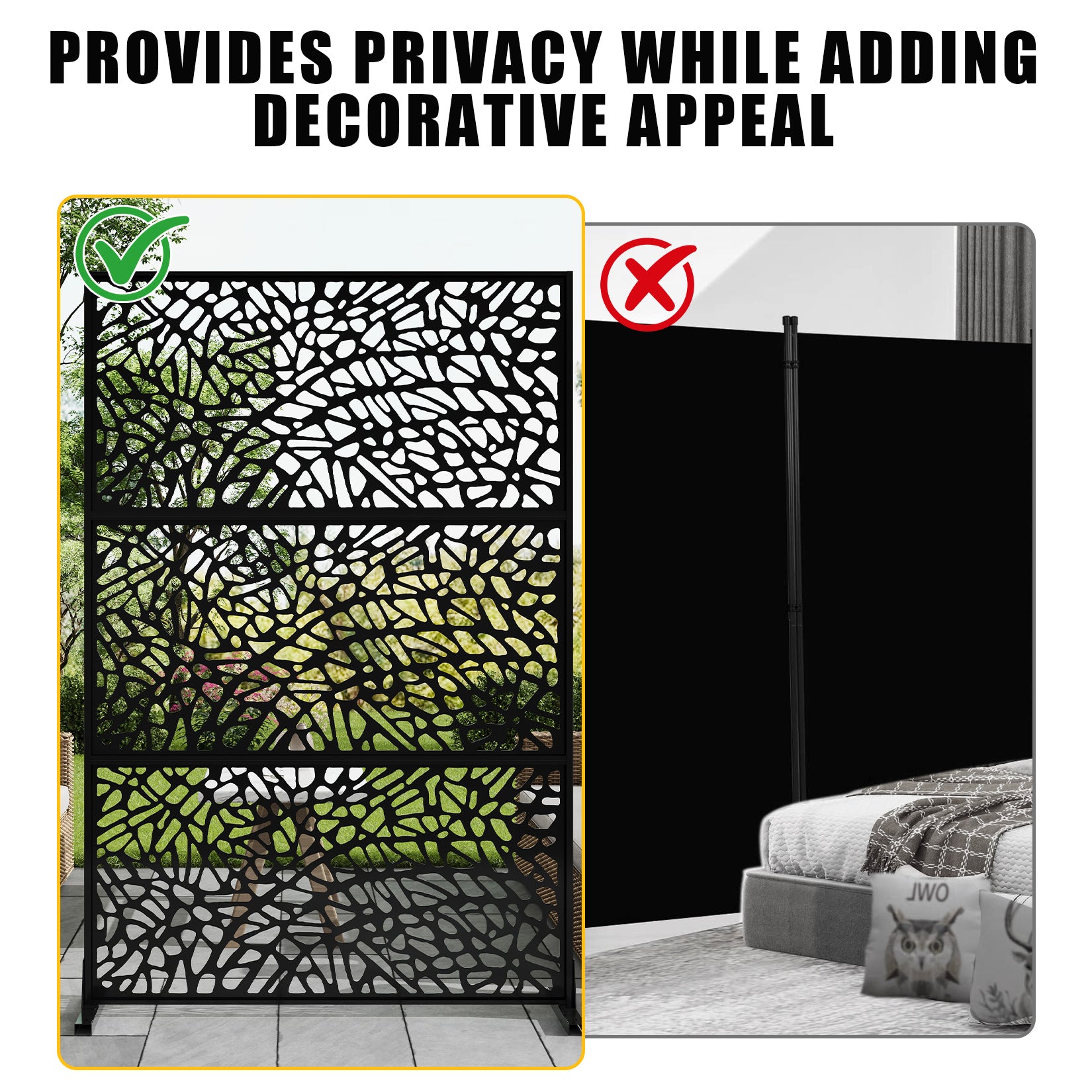 Estructura de acero galvanizado con acabado de pintura en polvo negra mate resistente a la intemperie