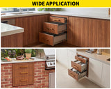 Garvee Cajones Triples de Acero Inoxidable con Tiradores Ergonómicos para Almacenaje en Cocinas de Exterior 43x51x51cm Plateado - Marrón