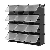 Garvee Zapatero 8 Niveles Organizador De Zapatos Plástico Resistente Para Pasillo Y Dormitorio Capacidad 48 Pares - Negro