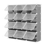 Garvee Organizador de Zapatos 8 Niveles, 48 Pares, Estante Resistente de Plástico y Metal para Pasillo y Dormitorio, Fácil Montaje, Antihumedad - Gris