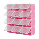 Garvee Zapatero 8 Niveles Organizador Plástico Para 48 Pares Ventilado Pasillo Dormitorio Resistente Fácil Montaje - Rosa