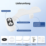 Garvee Bidet Aufsatz Para Toilette Ultra-Slim No Eléctrico Con Doble Ducha Auto-Limpiante ABS Y Latón Ajuste Temperatura Y Presión Baño