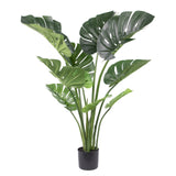 Garvee Planta Artificial Monstera Realista Decorativa para Interior y Exterior Sin Mantenimiento Una Unidad, 120 cm Verde