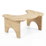 Garvee Taburete de Bambu para Inodoro Antideslizante Ergonomico y Ligero Ideal para Postura Natural, Color Madera Natural