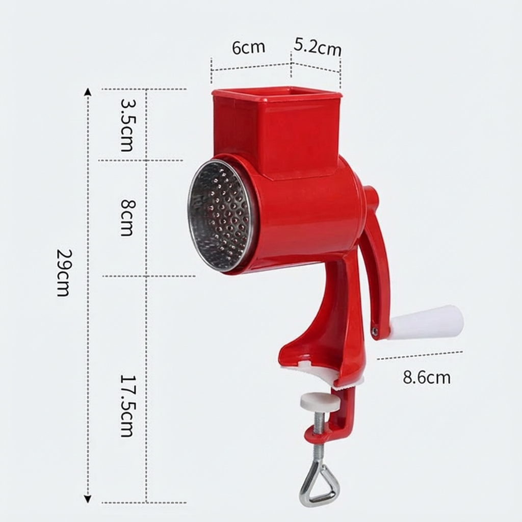 Garvee Molino Manual De Nueces Con Manivela - Triturador Multifuncional Para Nueces Y Avellanas, Resistente, Fácil De Usar, Cocina, Tamaño Compacto, Color Metálico