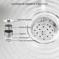 Garvee Fregadero Independiente de Acero Inoxidable 71.12×50.8×86.36cm, Cuenca Única, Grifo Fijo 360°, Estante de Almacenaje, Anticorrosivo para Cocina y Garaje