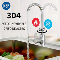 Garvee Fregadero Independiente de Acero Inoxidable 71.12×50.8×86.36cm, Cuenca Única, Grifo Fijo 360°, Estante de Almacenaje, Anticorrosivo para Cocina y Garaje