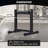 Garvee Soporte para Sentadillas Búlgaras Ajustable 7 Niveles, Acero Carbono, Acolchado Grueso, Compacto, Entrenamiento En Casa, Capacidad 159 kg