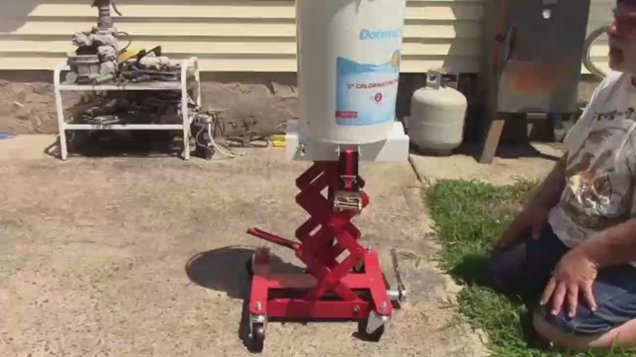 Garvee Herramienta de Elevación para Autos 204 kg Acero Resistente Ajustable Estable y Seguro Uso Profesional en Talleres Mecánicos Color Rojo