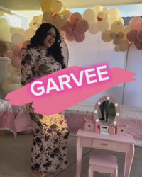 Garvee vanidad Infantil para Niñas con Espejo y Taburete, Luz Tri-Color, Madera Segura, Almacenamiento, 94×60×30 cm, Blanco