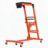 Garvee Creeper Superior Automotriz de Acero Ajustable con 5 Ruedas Giratorias para Taller Mecánico Naranja