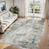 Garvee Alfombra Abstracta Minimalista de Poliester Lavable a Maquina Plegable y Antideslizante, 200x290 cm Multicolor
