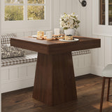 Garvee Mesa de Comedor Cuadrada de Madera MDF con Cajones y Diseno Clasico Facil de Limpiar, Marron Vintage