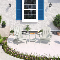 Garvee Silla Adirondack Plegable de HDPE con Textura de Madera, Sillón de Exterior Ergonómico con Portavasos para Terraza, Jardín, Piscina y Porche