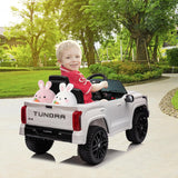 Garvee Coche Eléctrico Infantil de 12V 4.5AH de PP Motor Doble Vehículo de Juguete Seguro Estándar EU Blanco